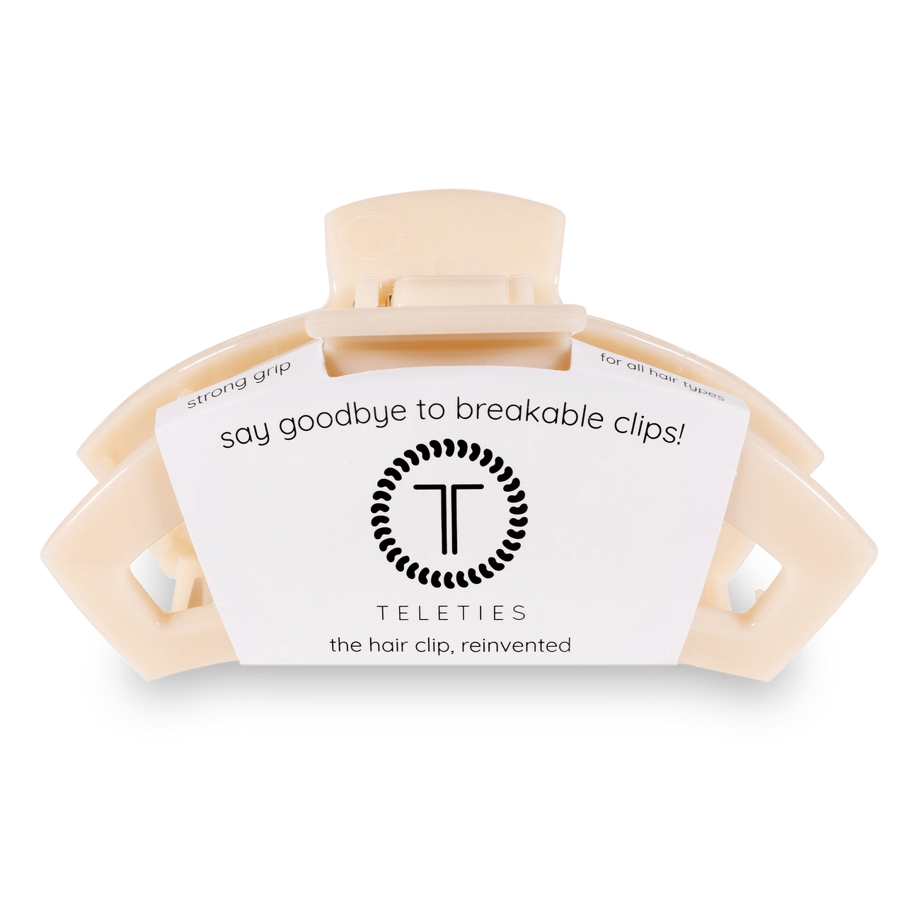 Teleties Open Claw Clip - Almond Beige - Aesthetics By Kell