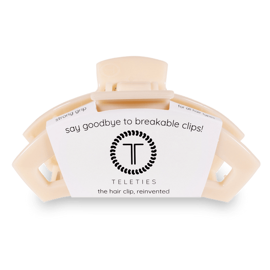 Teleties Open Claw Clip - Almond Beige - Aesthetics By Kell
