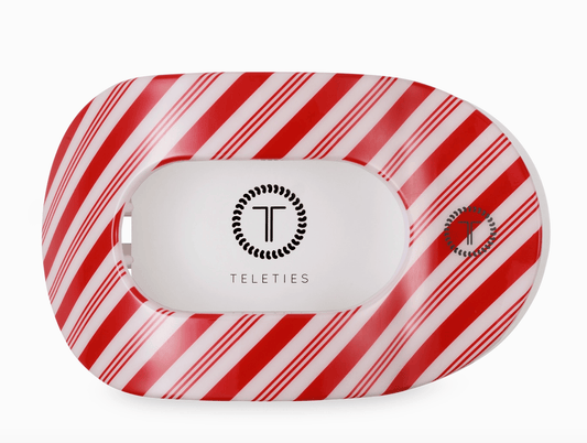 Teleties Round Flat Clip - Candy Cane Crush - Aesthetics By Kell