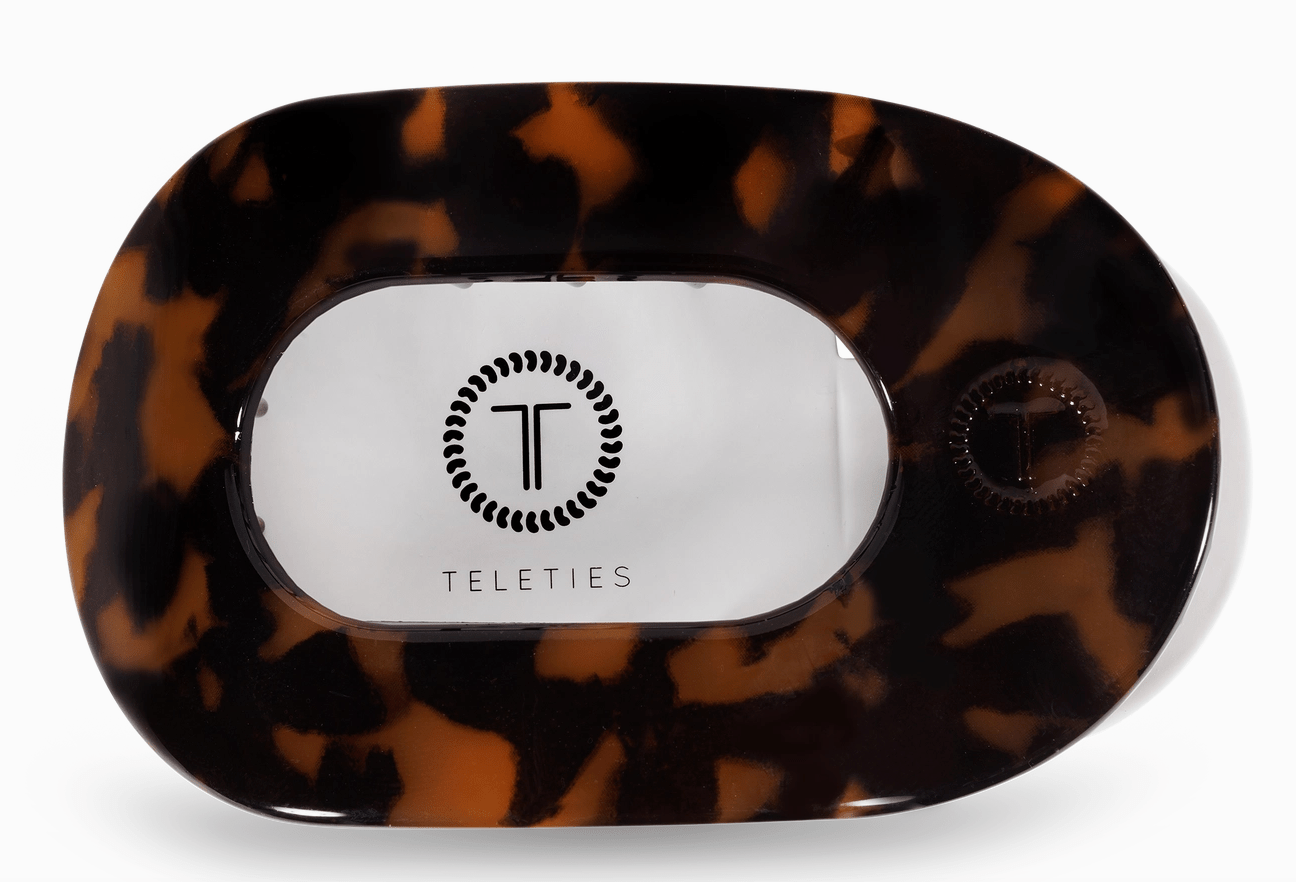 Teleties Round Flat Clip - Tortoise - Aesthetics By Kell