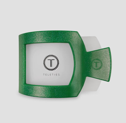 Teleties Square Flat Hair Clip - Shamrock Shimmer - Aesthetics By Kell
