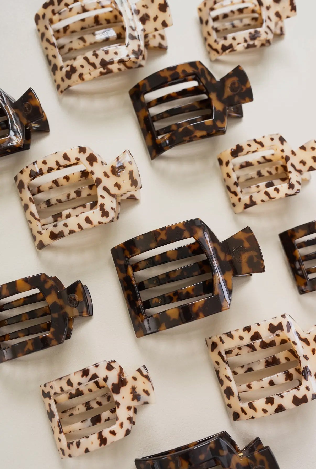 Teleties Square Flat Hair Clip - Tortoise - Aesthetics By Kell