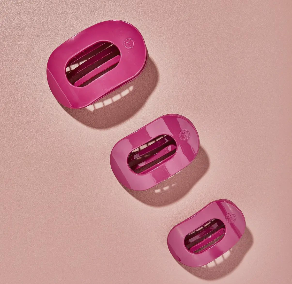 Teleties Wild Side Flat Round Hair Clip - Deep Magenta - Aesthetics By Kell