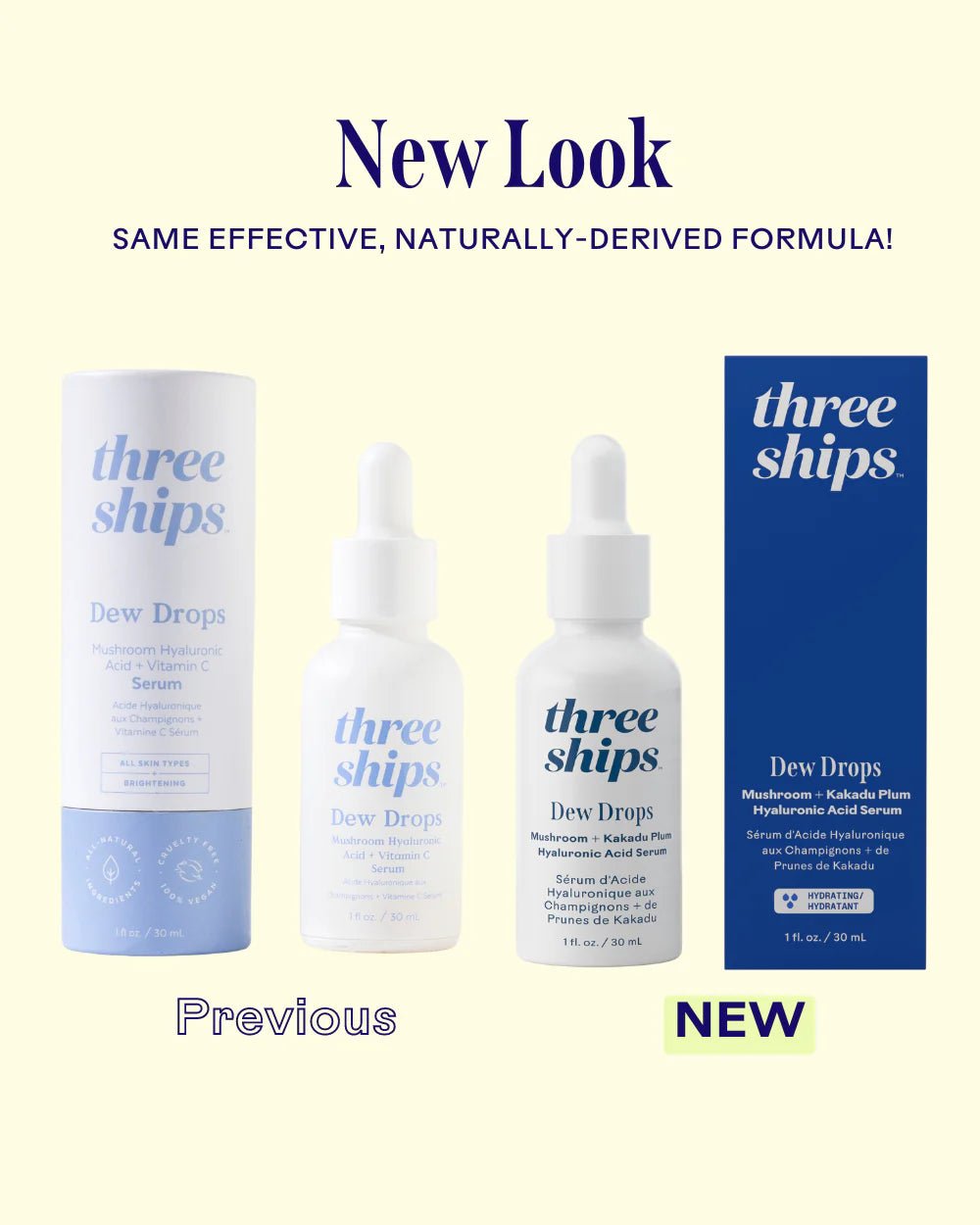 Three Ships Dew Drops Mushroom Hyaluronic Acid + Vitamin C Serum - Aesthetics By Kell