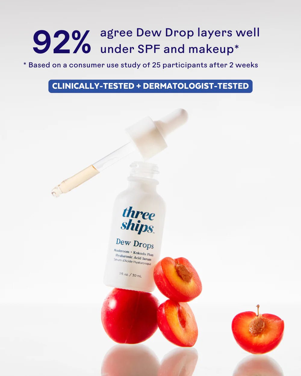 Three Ships Dew Drops Mushroom Hyaluronic Acid + Vitamin C Serum - Aesthetics By Kell