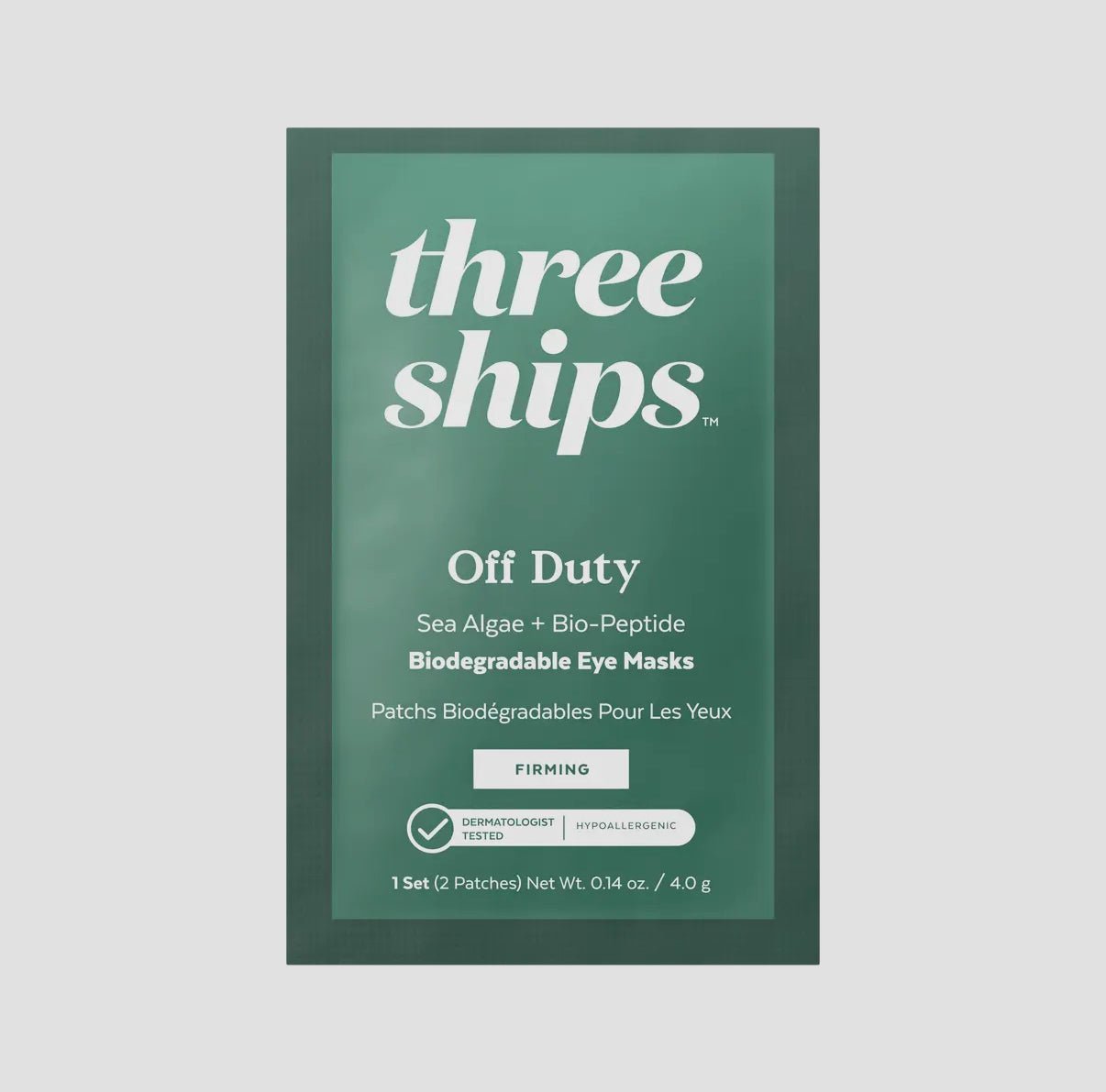 Three Ships Off Duty Biodegradable Eye Mask - 1 Set - Aesthetics By Kell