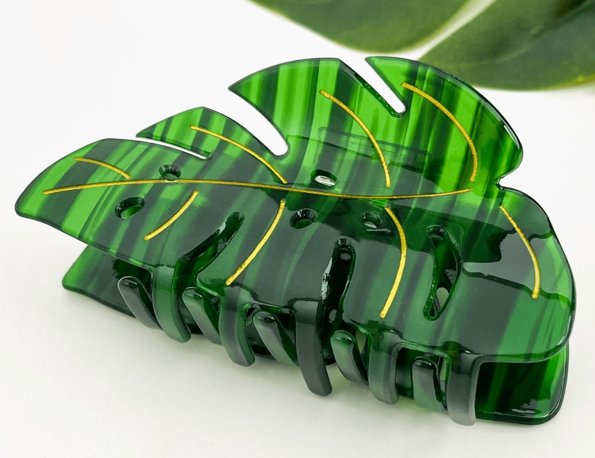 Tropical Monstera Leaf Acetate Claw Clip - Aesthetics By Kell