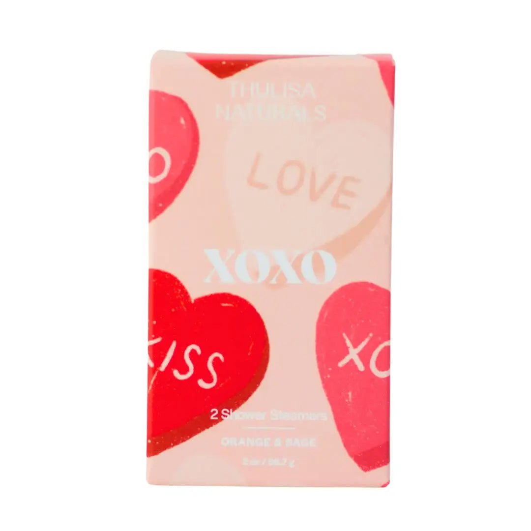 Valentine's Day Gift Shower Steamers | 2 Pack Orange + Sage - Aesthetics By Kell